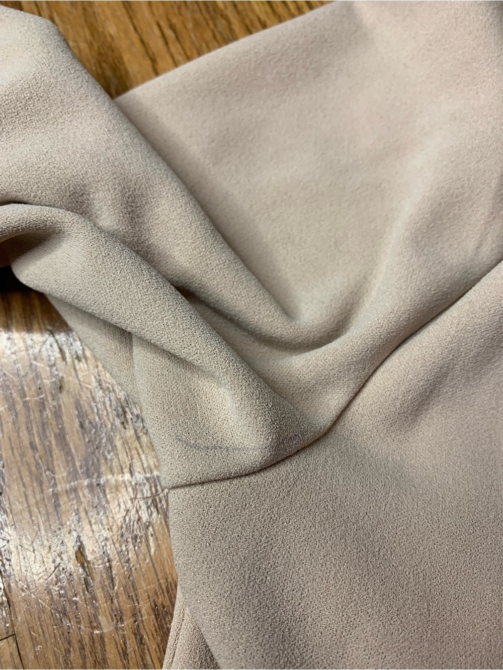 ReVamped Beige Drape Front Trench Coat Jacket Small S/P - Picture 11 of 12